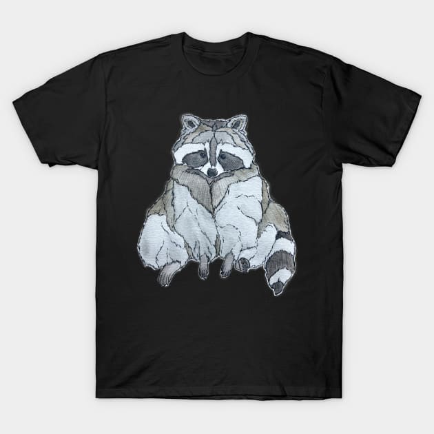 Adorable sitting raccoon T-Shirt by MoanaMatron